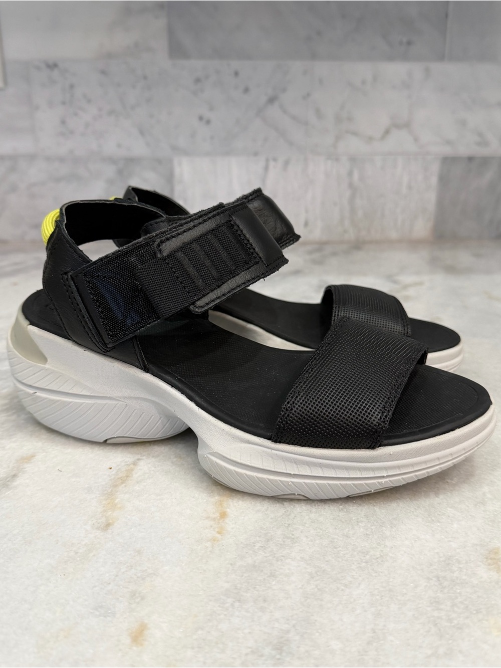 SOREL Explorer Blitz Slide Women’s Sandals Black/Moonstone Size 5 - Picture 6 of 11